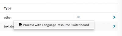 Connecting to the Language Resource Switchboard